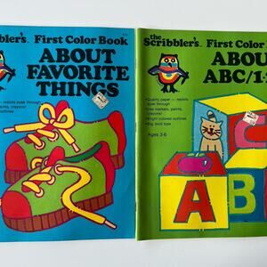 2 Vintage unused kids coloring books